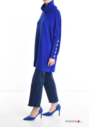Pull en Mélange de Laine à col roulé à boutons - ph 3
