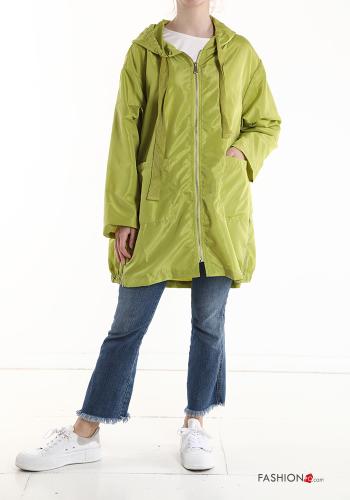 Duster Coat with pockets with hood with zip