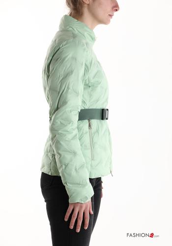Daunenjacke mit Gürtel schnappverschluss mit Reißverschluss mit Taschen - ph 3
