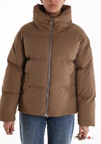 Piumino a collo alto con zip - ph 1