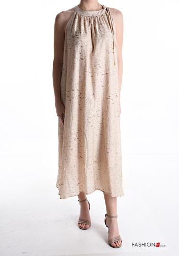 Abito in Cotone girocollo oversize senza maniche con fiocco - ph 1