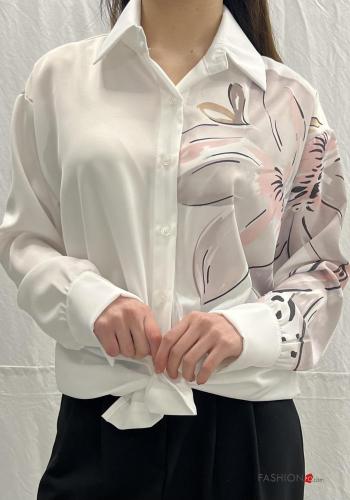 Floral Shirt with knot
