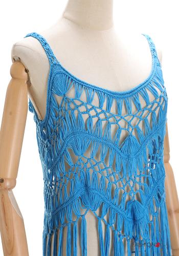 ärmellos Strandkleid mit Fransen - ph 4