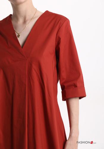 Abito in Cotone scollo a V - ph 4