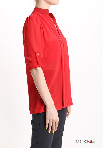 Blusa plissé scollo a V - ph 3