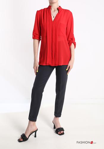 Blusa plissé scollo a V - ph 5