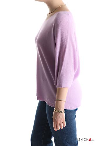 Jersey con cuello en v manga tres cuartos - ph 3