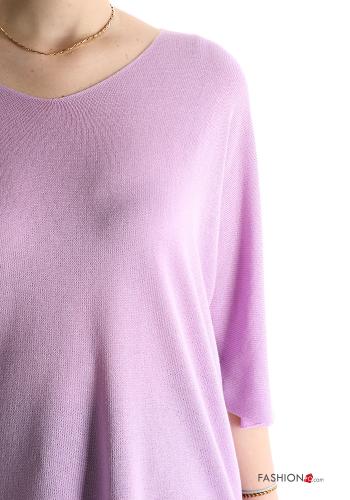 Jersey con cuello en v manga tres cuartos - ph 4