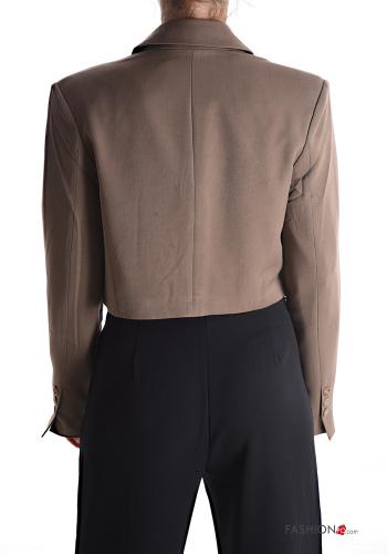 double-breasted mini Blazer with lining with shoulder pads - ph 2