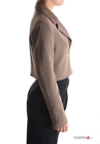 double-breasted mini Blazer with lining with shoulder pads - ph 3