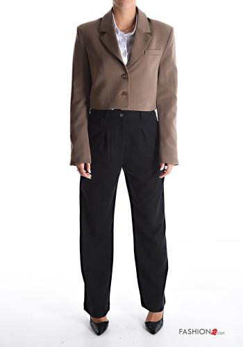 double-breasted mini Blazer with lining with shoulder pads - ph 5