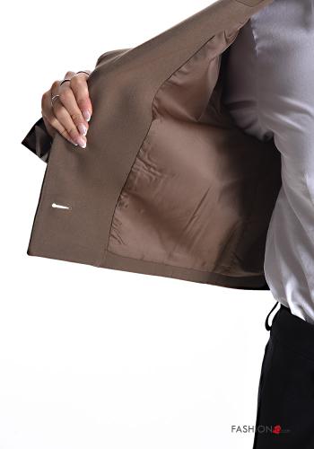double-breasted mini Blazer with lining with shoulder pads - ph 6