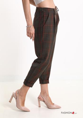 Tartan-Muster Chino mit Taschen - ph 3