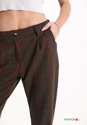 Tartan-Muster Chino mit Taschen - ph 4