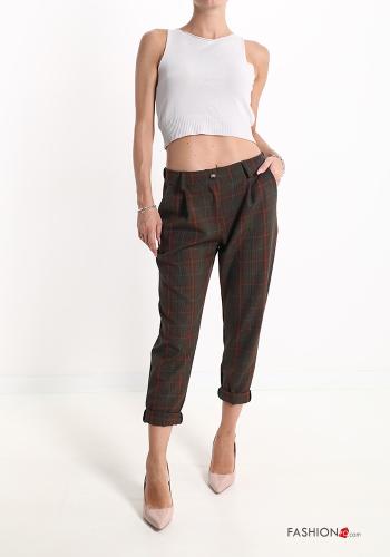 Tartan-Muster Chino mit Taschen - ph 5