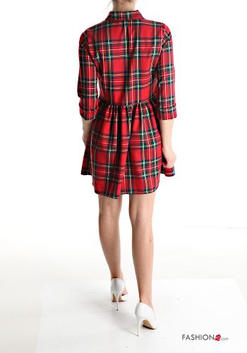 Robe courte Motif tartan avec fermeture éclair - ph 2