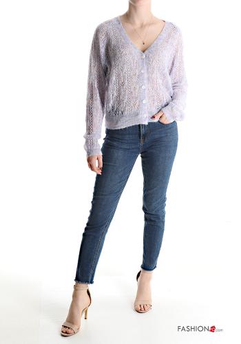 Cardigan in Misto Lana con bottoni scollo a V - ph 5