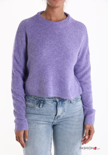 kurz u-boot ausschnitt Strickpullover aus Wollmischung - ph 1