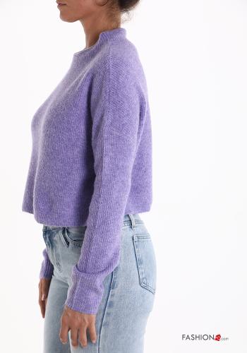 kurz u-boot ausschnitt Strickpullover aus Wollmischung - ph 3