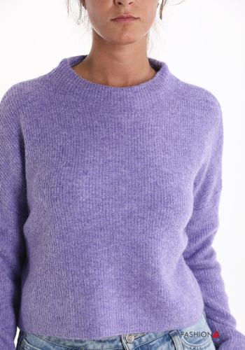 kurz u-boot ausschnitt Strickpullover aus Wollmischung - ph 4