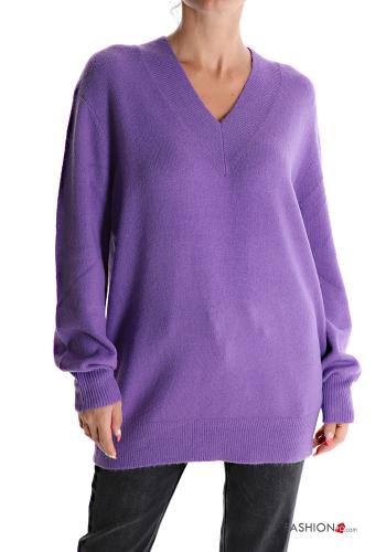 Maglione in Misto Lana scollo a V - ph 1