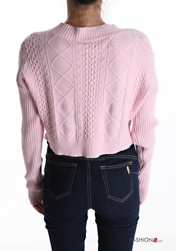 Maglione Fantasia geometrica scollo a V - ph 2
