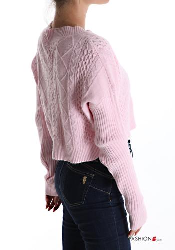 Maglione Fantasia geometrica scollo a V - ph 3