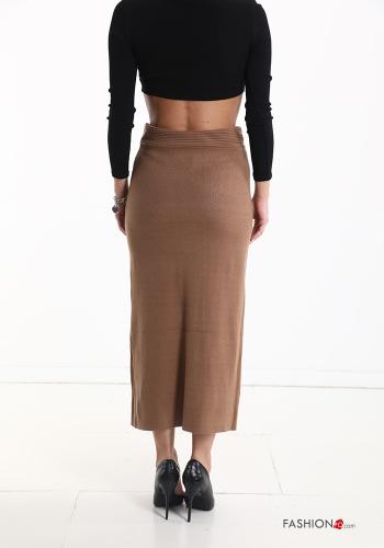 Longuette Skirt with elastic with split - ph 2