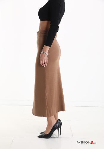 Longuette Skirt with elastic with split - ph 3