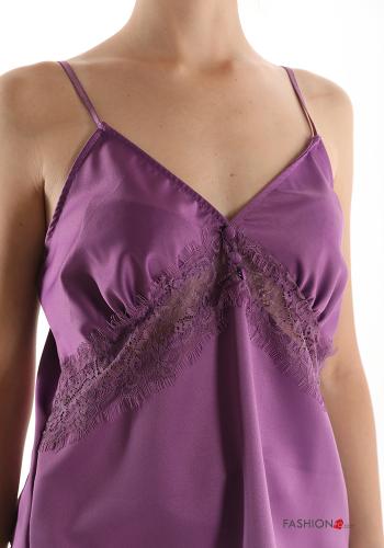 lace trim Tank-Top with v-neck - ph 4