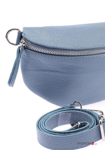 Gürteltasche aus Echtes Leder mit Reißverschluss mit Schultergurt - ph 4