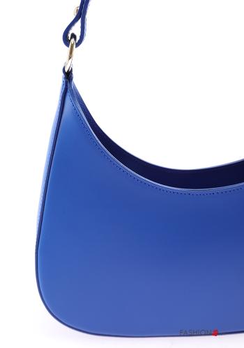 Borsa a spalla in Vera pelle con zip con tracolla - ph 4