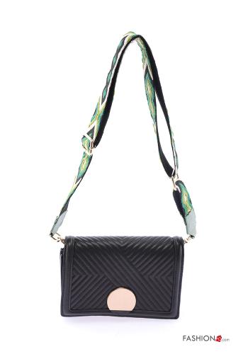 Bandoulière pour sac en Cuir Véritable ajustable à Imprimé Géométrique - ph 3