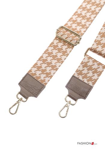 Hahnentritt Muster verstellbarer Schultergurt für Tasche aus Echtes Leder - ph 2