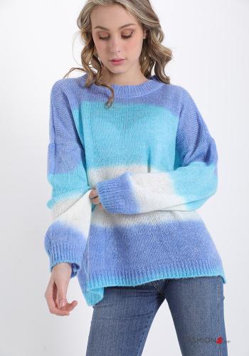 Pull en Mohair Imprimé à rayures