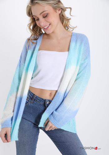 Chaqueta de punto de Mohair Estampado a rayas