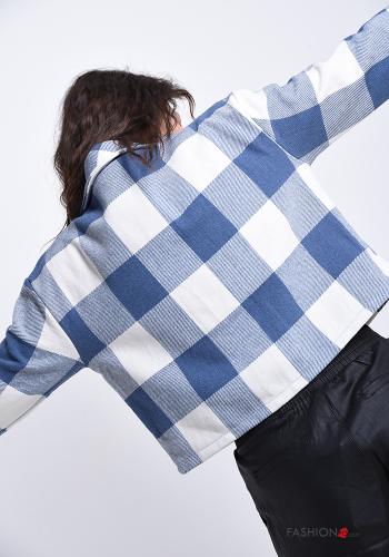 Vichy Cotton Bolero with buttons with pockets - ph 2