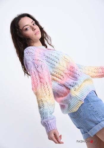 Pull en Mélange de Laine Imprimé coloré - ph 3