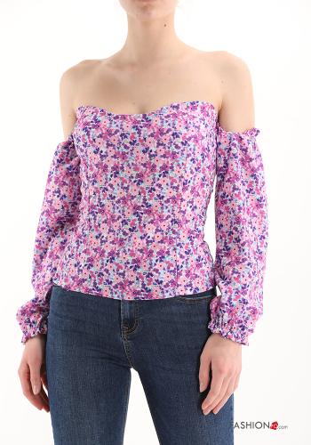 Blumenmuster Bluse - ph 1