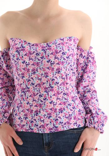 Blumenmuster Bluse - ph 4