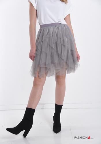Gonna tulle con balze