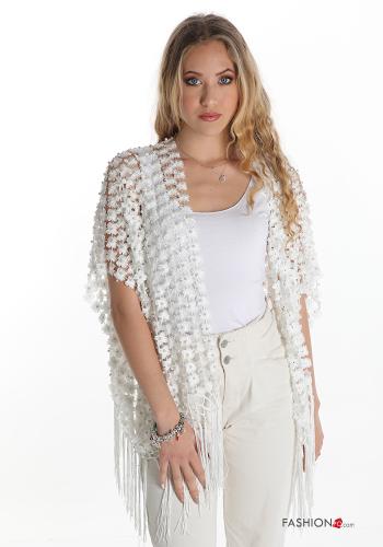 Strandkleid aus Baumwolle mit Fransen - ph 1