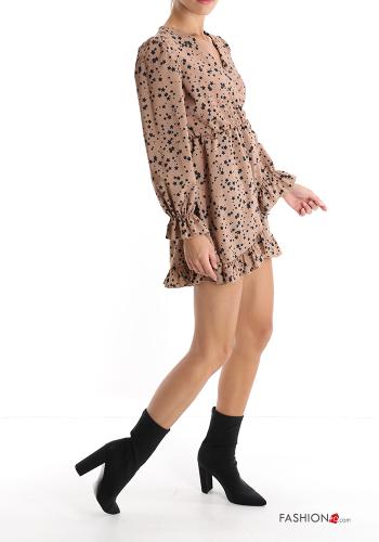 Abito scollo a V Fantasia astrale con balze - ph 3