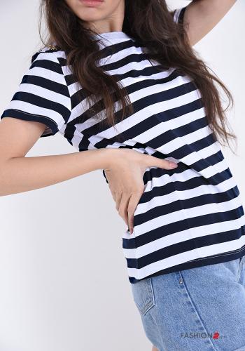 T-shirt in Cotone Fantasia righe - ph 3