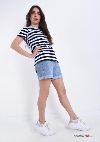 T-shirt in Cotone Fantasia righe - ph 5