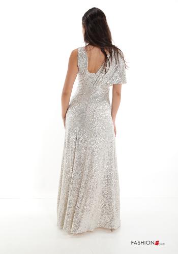 Dress with sequins with v-neck - ph 2