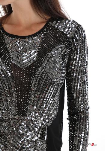 Maglietta a manica lunga con paillettes - ph 4