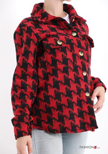 Chemise en Coton Imprimé pied de poule avec poches - ph 3