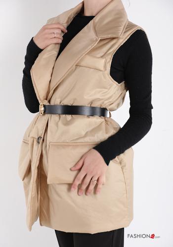 Gilet with belt with pockets with buttons - ph 3