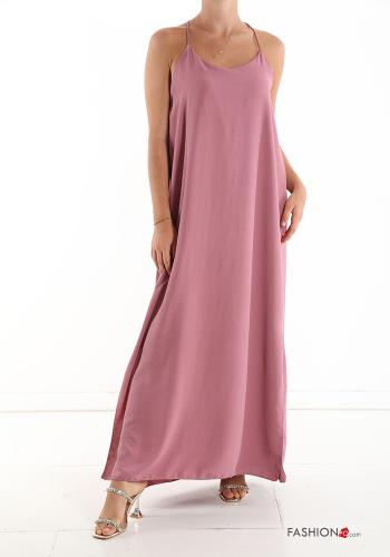 long Sleeveless Dress with v-neck